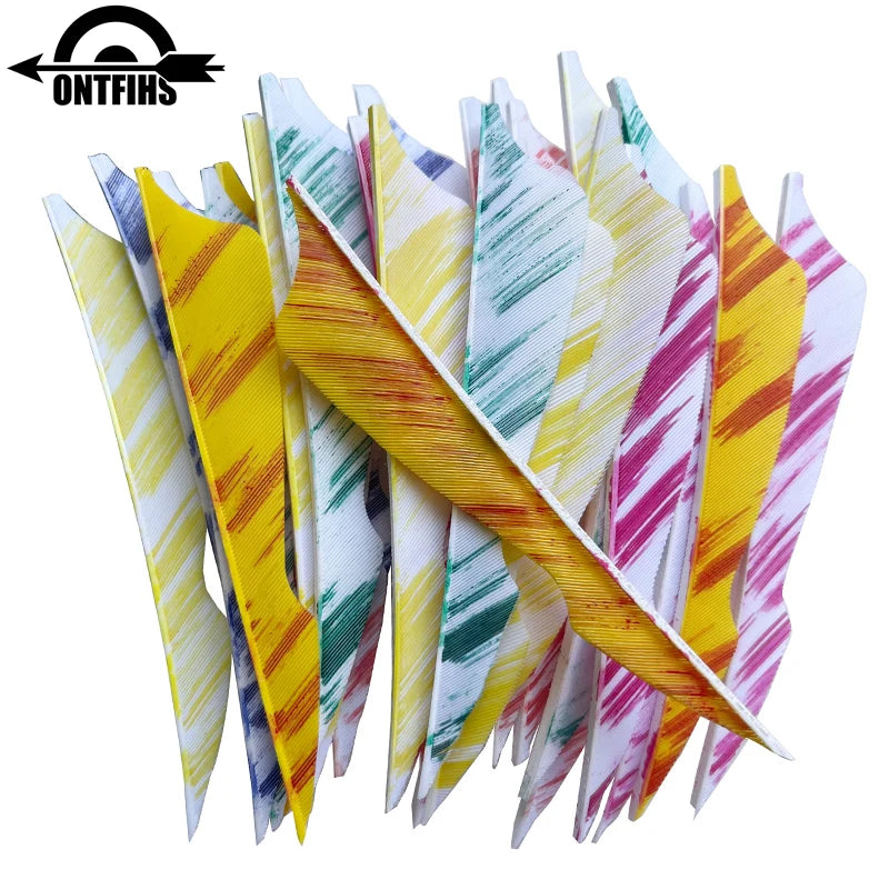50Pcs 4" Stings Camo Arrow Feathers Archery Fletches Fletchings For Bow Arrow DIY Hunting Shooting Accessorises