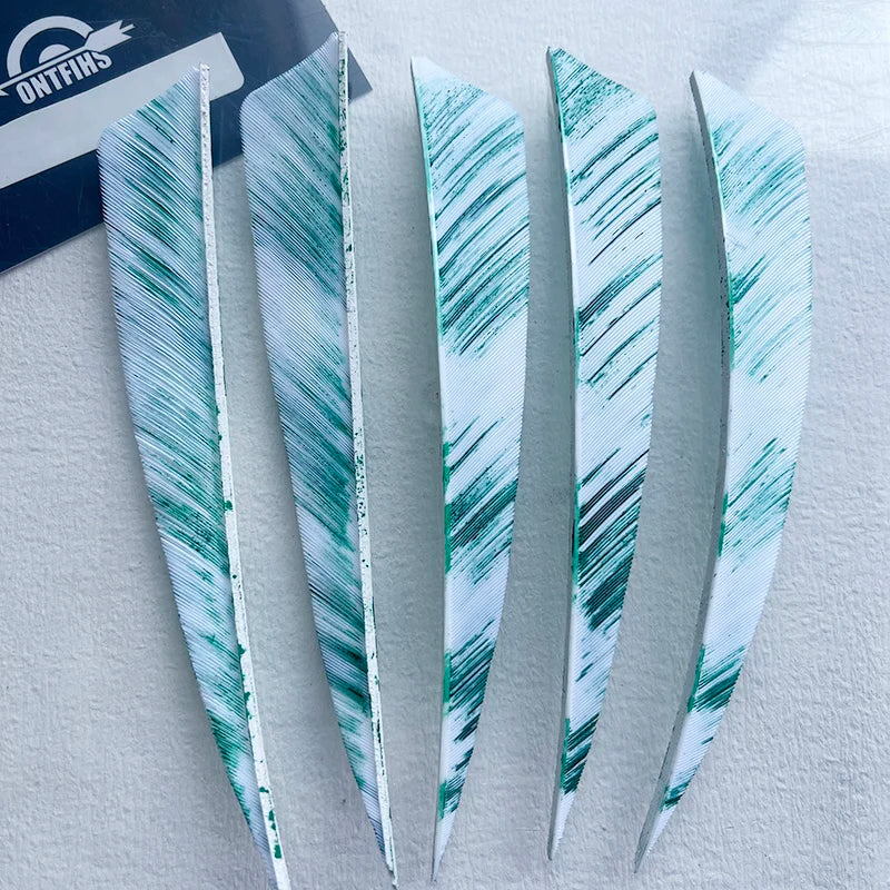 50Pcs 5inch Camo Shield Arrow Fletching Turkey Feathers DIY Accessories Hunting Shooting