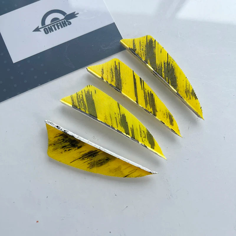 ONTFIHS 2" Shield Ink Painting Arrow Feathers Fletchings
