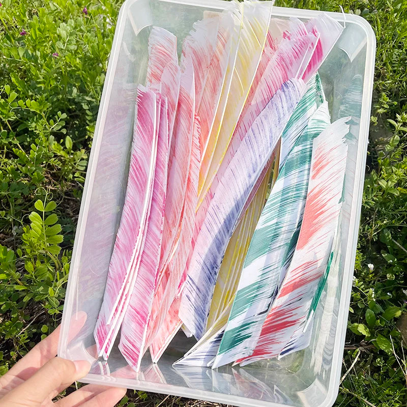 18Pcs Full Length Camo Arrow Fletching Turkey Feathers DIY Accessories Hunting Shooting
