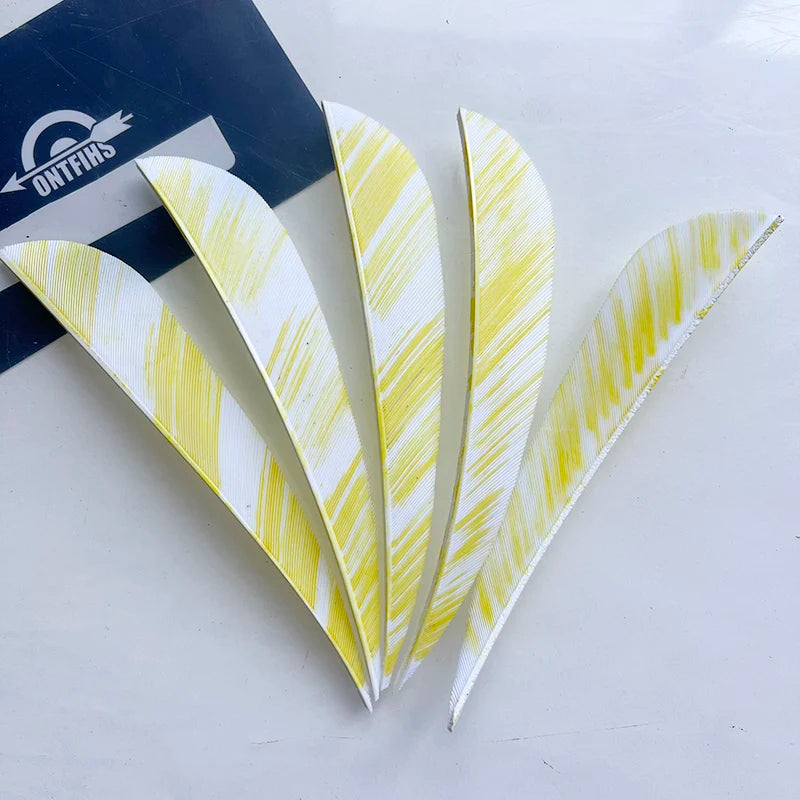 50Pcs 4'' Camo Parabolic Arrow Fletching Turkey Feathers Archery DIY Accessories Hunting Shooting