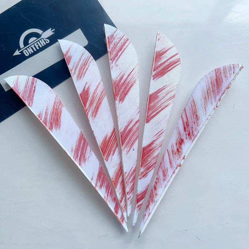 50Pcs 4'' Camo Parabolic Arrow Fletching Turkey Feathers Archery DIY Accessories Hunting Shooting