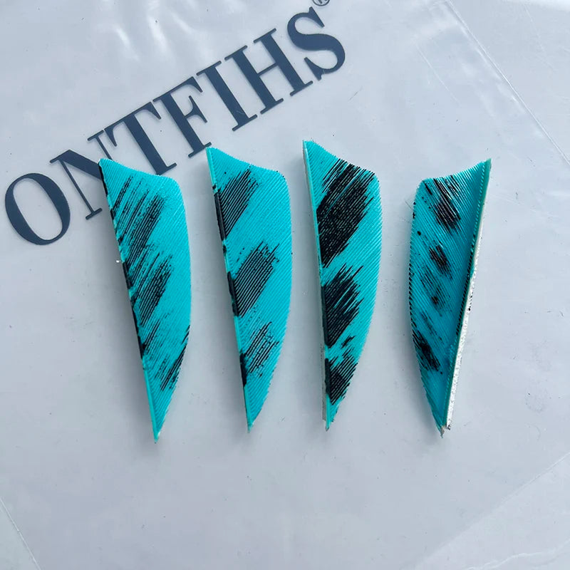 ONTFIHS 2" Shield Ink Painting Arrow Feathers Fletchings