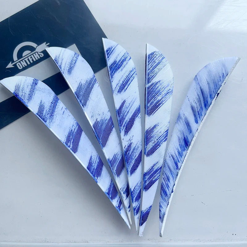 50Pcs 4'' Camo Parabolic Arrow Fletching Turkey Feathers Archery DIY Accessories Hunting Shooting