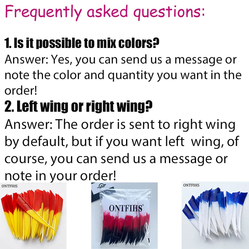 50 Pcs 4Inch Vanes Natural Turkey Feather Shield Cut Fletches Arrows Parts Archery DIY Accessories