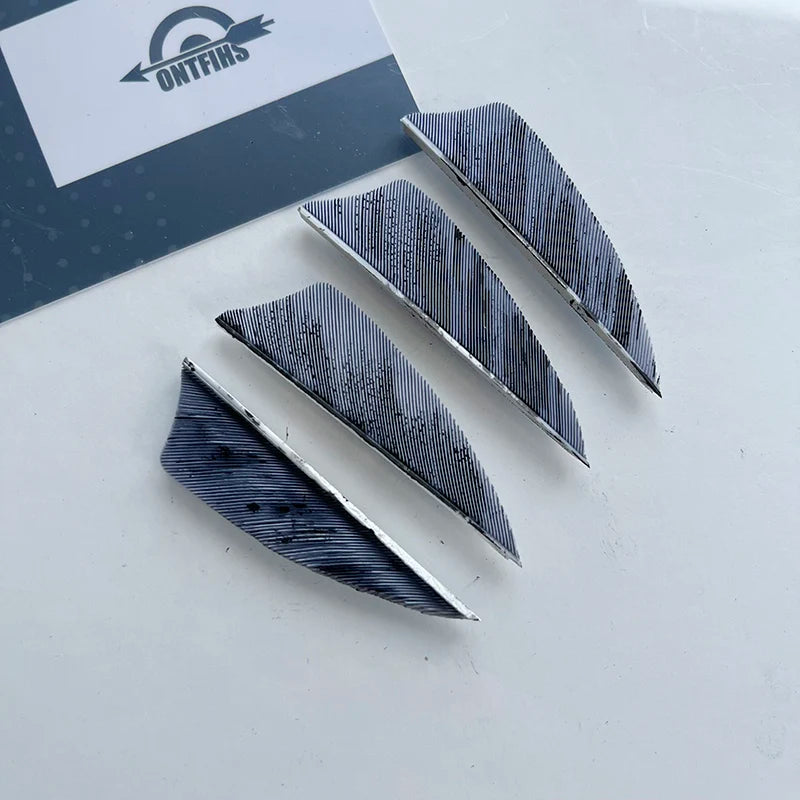 ONTFIHS 2" Shield Ink Painting Arrow Feathers Fletchings