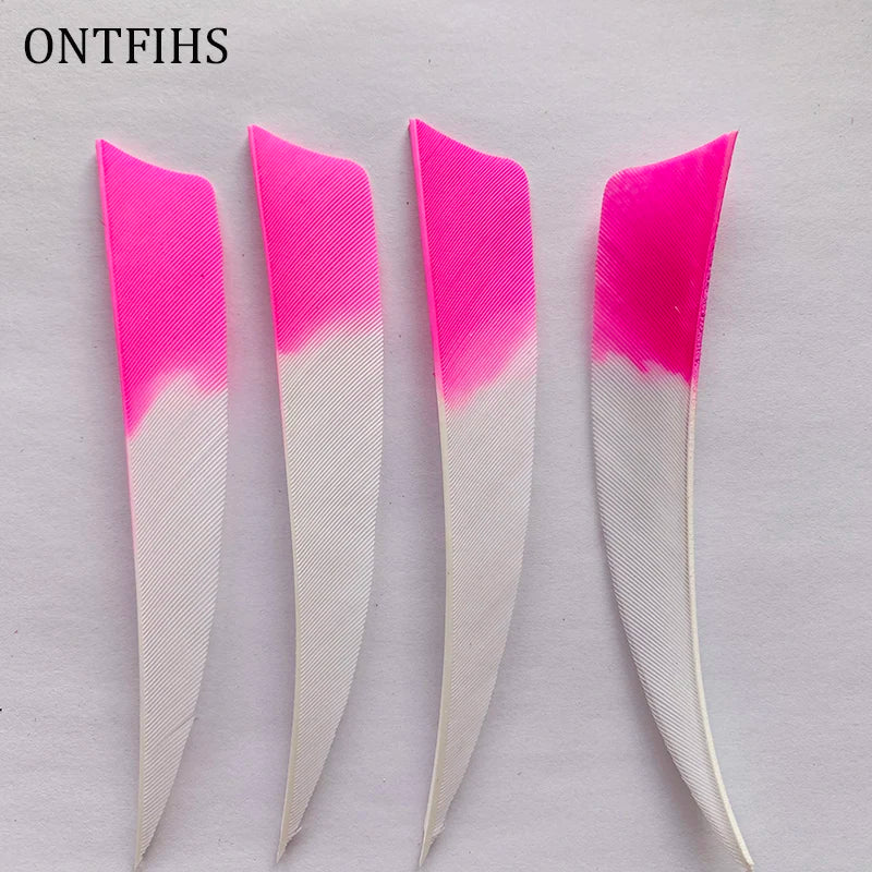 50 Pcs 4Inch Vanes Natural Turkey Feather Shield Cut Fletches Arrows Parts Archery DIY Accessories