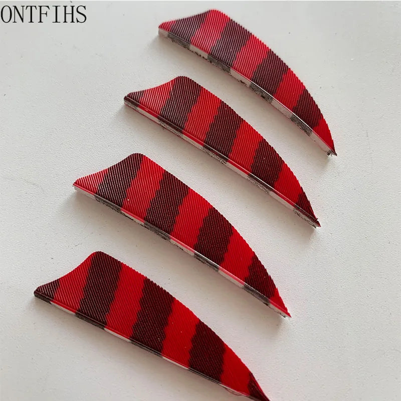 ONTFIHS 2" Shield Cut Striped Arrow Feathers