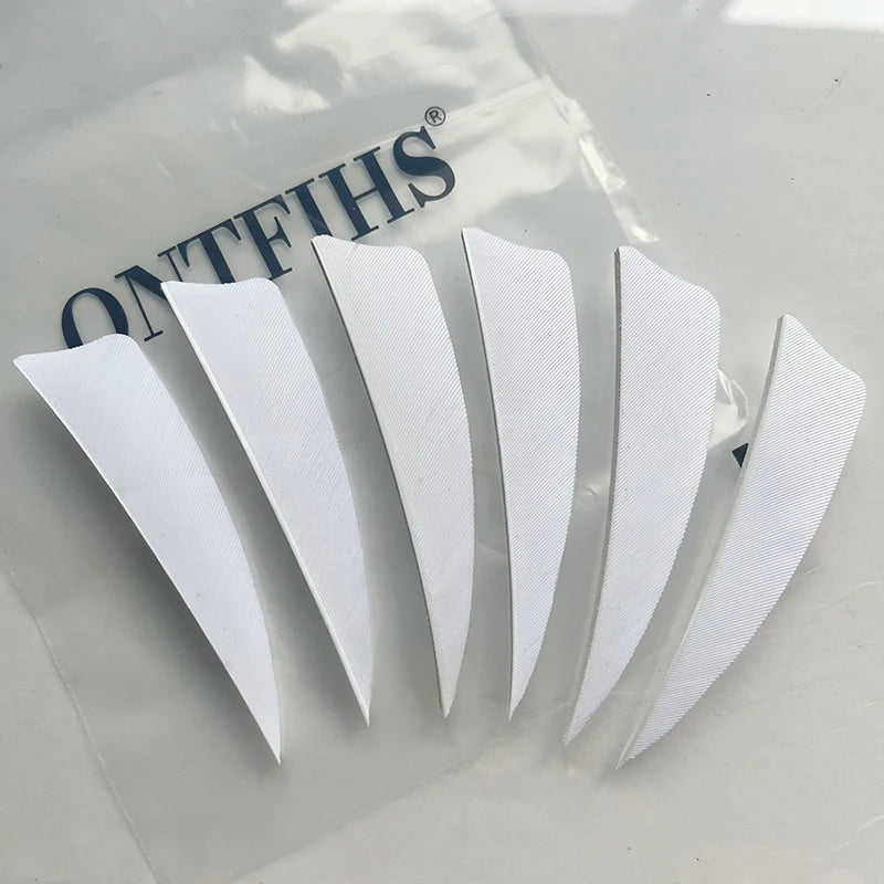 ONTFIHS 3" Solid Color Shield Arrow Feathers Fletchings RW/LW
