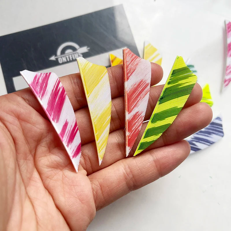50Pcs 2inch Camo Shield Arrow Fletching Turkey Feathers DIY Accessories Hunting Shooting