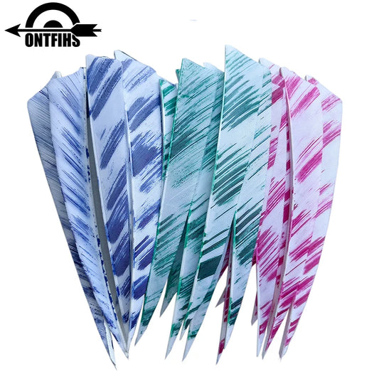 50Pcs 5inch Camo Shield Arrow Fletching Turkey Feathers DIY Accessories Hunting Shooting
