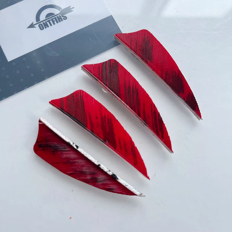 ONTFIHS 2" Shield Ink Painting Arrow Feathers Fletchings
