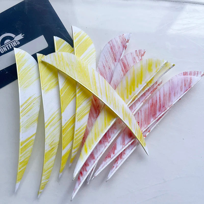 50Pcs 4'' Camo Parabolic Arrow Fletching Turkey Feathers Archery DIY Accessories Hunting Shooting