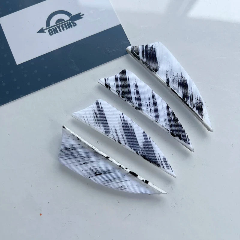 ONTFIHS 2" Shield Ink Painting Arrow Feathers Fletchings
