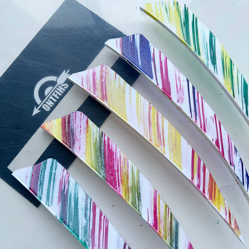 50Pcs New 4inch Camo Shield Archery Arrow Feathers Fletching RW LW