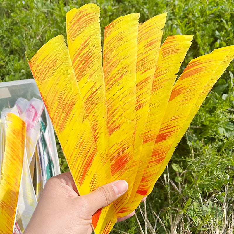 18Pcs Full Length Camo Arrow Fletching Turkey Feathers DIY Accessories Hunting Shooting