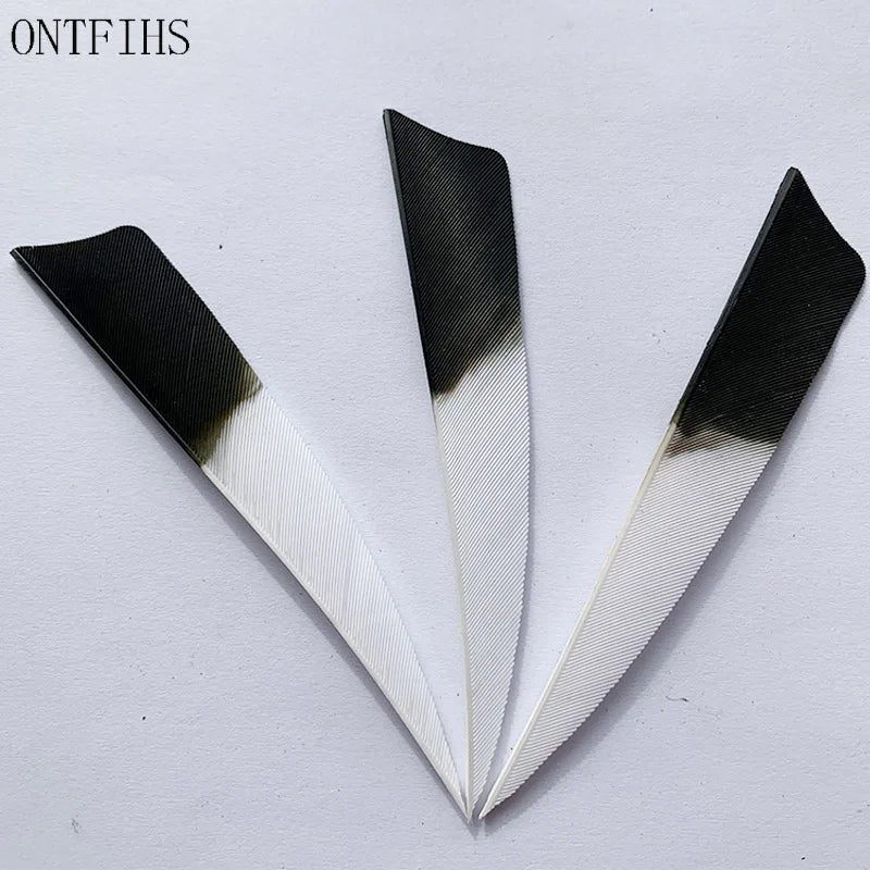 50 Pcs 4Inch Vanes Natural Turkey Feather Shield Cut Fletches Arrows Parts Archery DIY Accessories