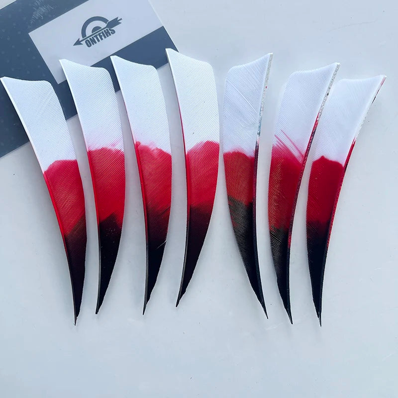 50 Pcs 4Inch Vanes Natural Turkey Feather Shield Cut Fletches Arrows Parts Archery DIY Accessories