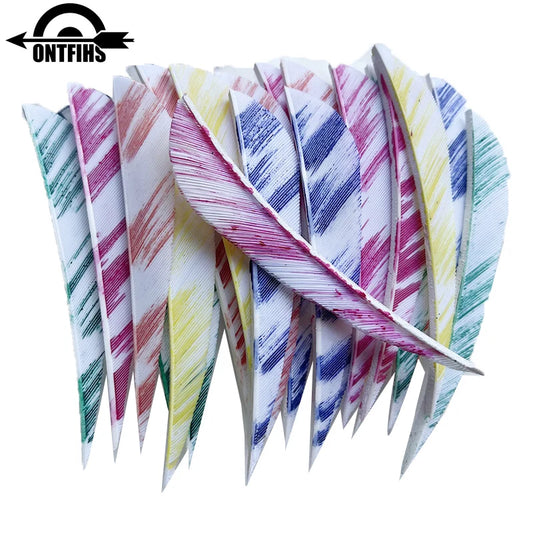 50Pcs 3Inch Camo Parabolic Arrow Feathers Archery Fletches For Bow Arrow DIY Hunting Shooting Accessorises