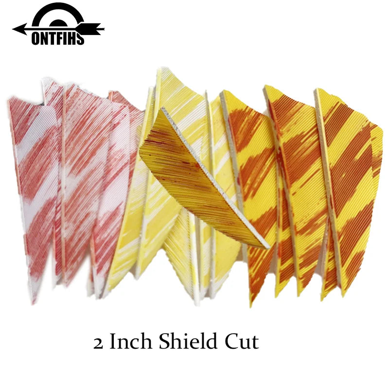 50Pcs 2inch Camo Shield Arrow Fletching Turkey Feathers DIY Accessories Hunting Shooting