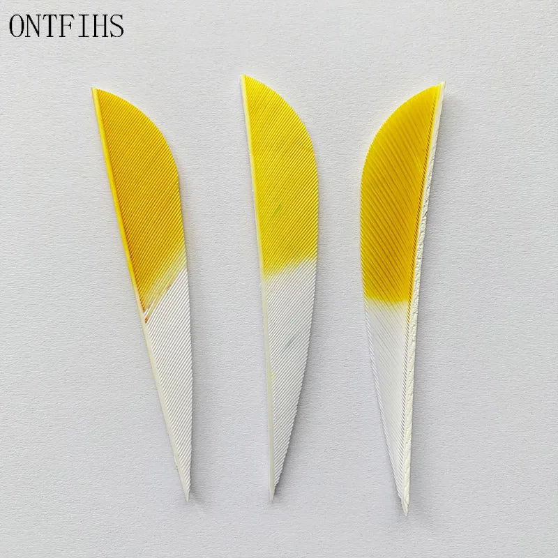 ONTFIHS 3" Gradient Colors Parabolic Arrow Feathers Fletchings
