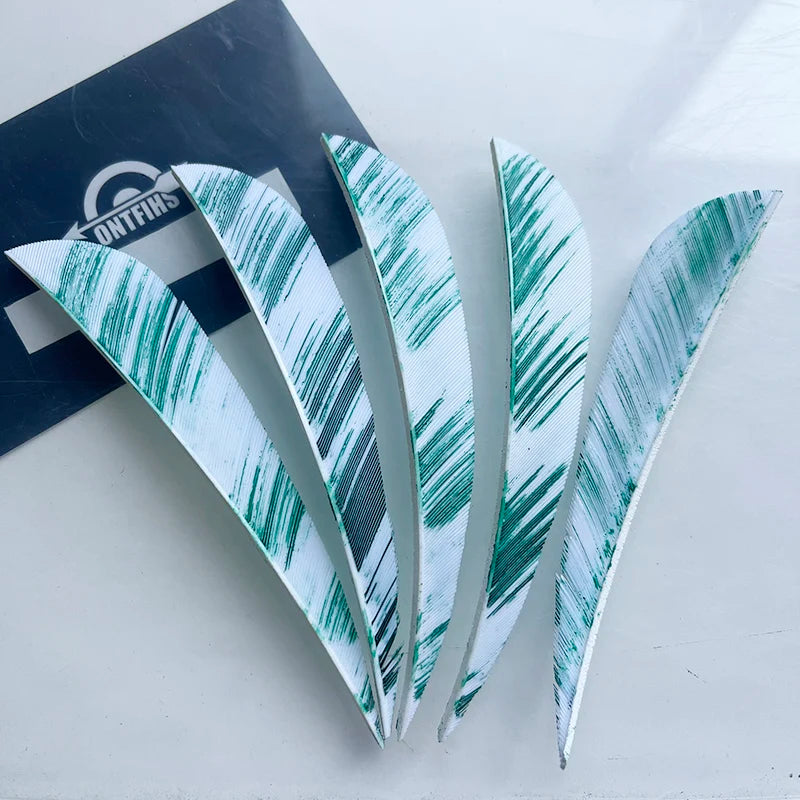 50Pcs 4'' Camo Parabolic Arrow Fletching Turkey Feathers Archery DIY Accessories Hunting Shooting