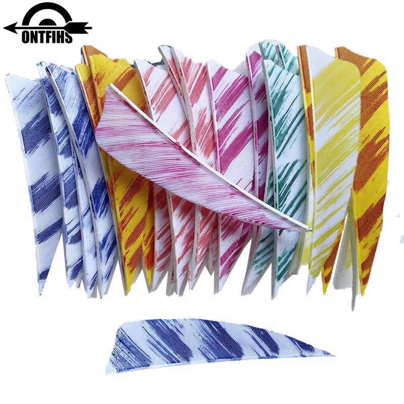 50Pcs 3inch Camo Shield Arrow Fletching Turkey Feathers DIY Accessories Hunting Shooting