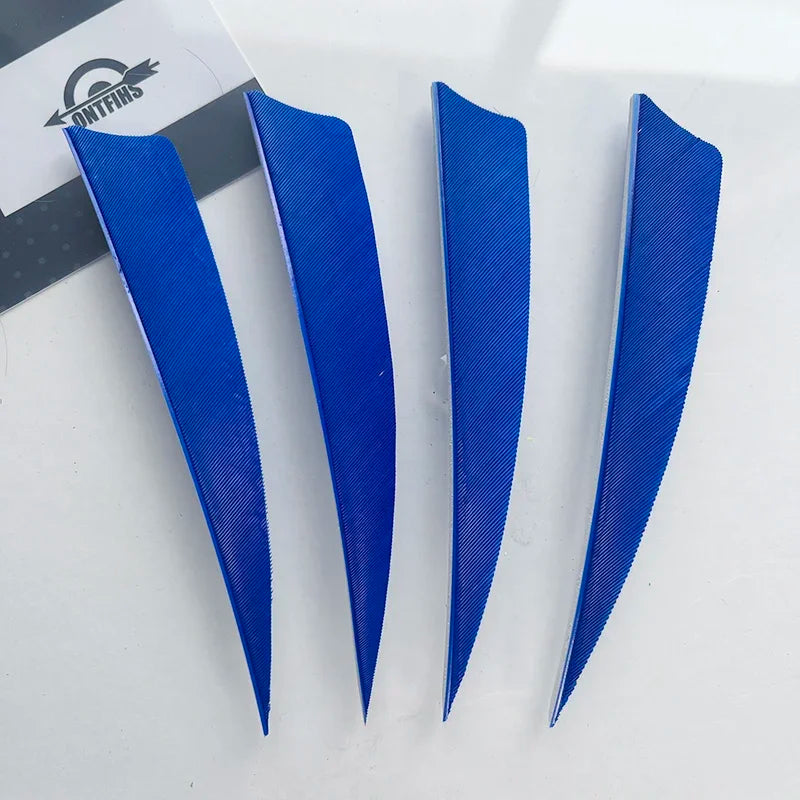 ONTFIHS 4" Solid Color Shield Arrow Feathers Fletchings