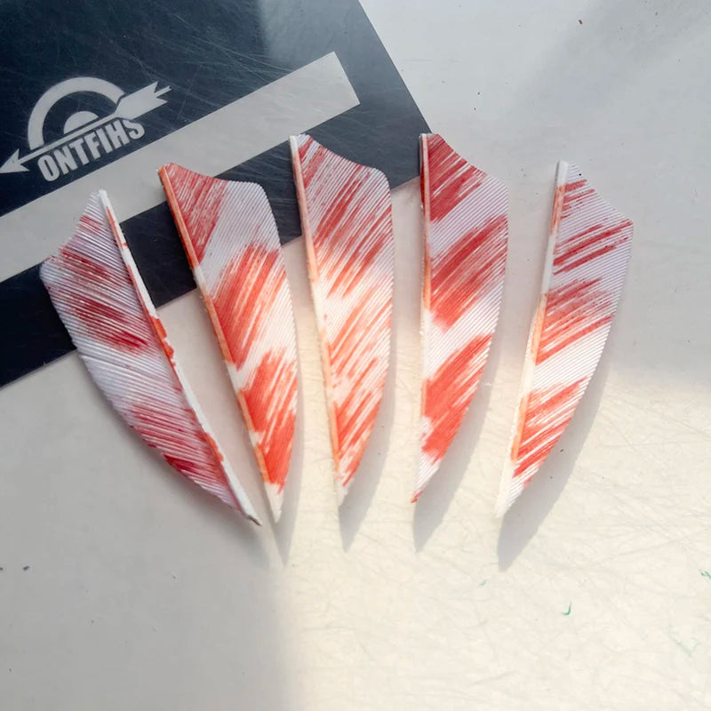 50Pcs 2inch Camo Shield Arrow Fletching Turkey Feathers DIY Accessories Hunting Shooting