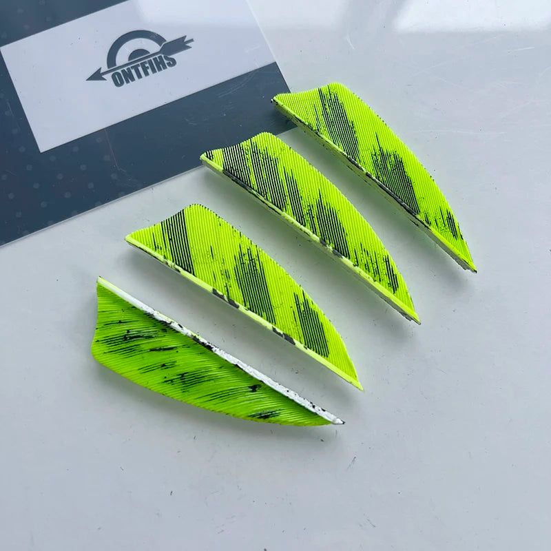 ONTFIHS 2" Shield Ink Painting Arrow Feathers Fletchings