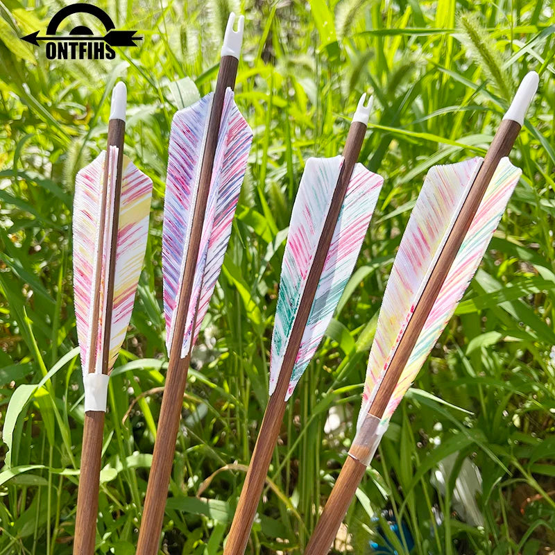 50Pcs New 4inch Camo Shield Archery Arrow Feathers Fletching RW LW