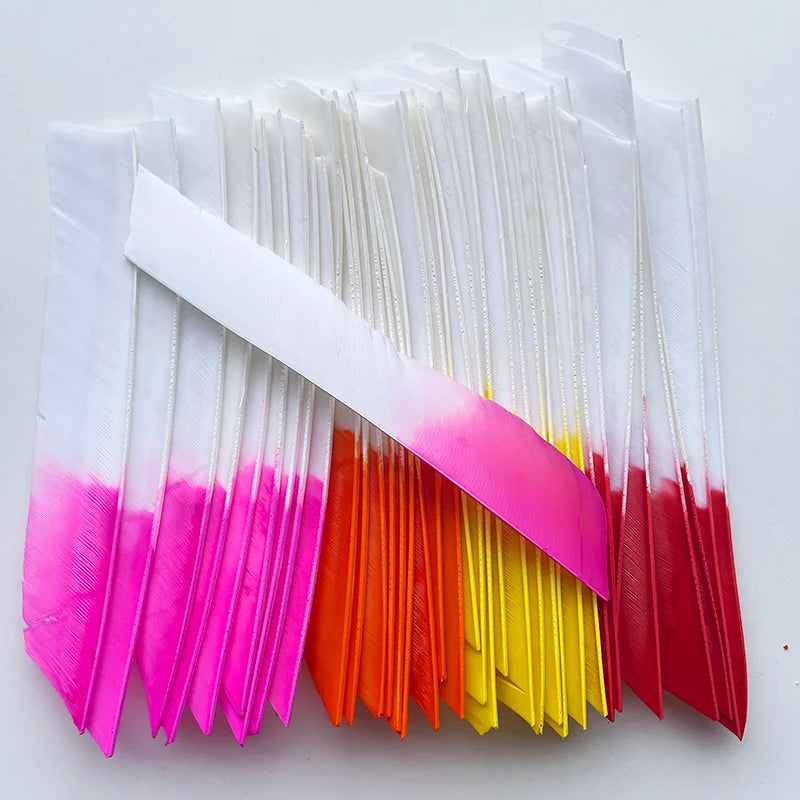 50Pcs Full Length (7-10 Inch) Archery Fletches Natural Turkey Feathers Hunting Arrow Fletching for Bow DIY Accessories