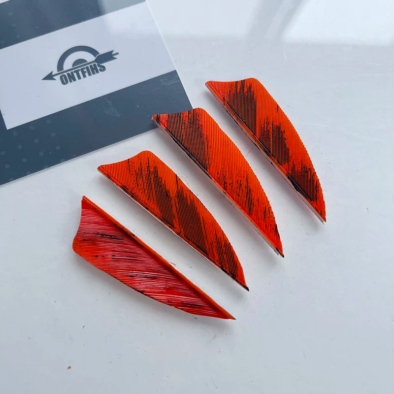 ONTFIHS 2" Shield Ink Painting Arrow Feathers Fletchings
