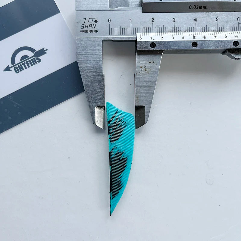 ONTFIHS 2" Shield Ink Painting Arrow Feathers Fletchings