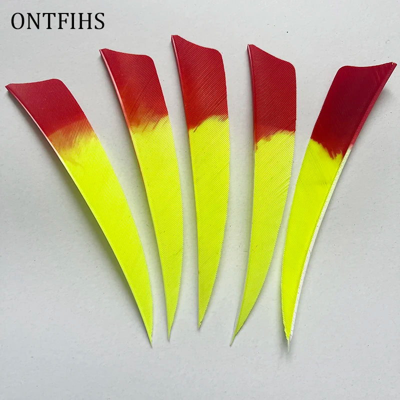 50 Pcs 4Inch Vanes Natural Turkey Feather Shield Cut Fletches Arrows Parts Archery DIY Accessories