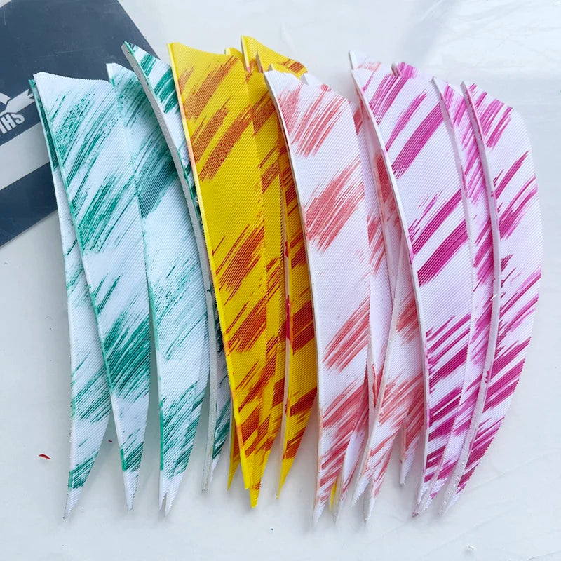 50Pcs 4inch Camo Shield Arrow Fletching Turkey Feathers DIY Accessories Hunting Shooting