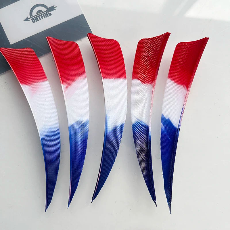 50 Pcs 4Inch Vanes Natural Turkey Feather Shield Cut Fletches Arrows Parts Archery DIY Accessories