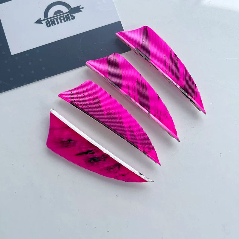 ONTFIHS 2" Shield Ink Painting Arrow Feathers Fletchings