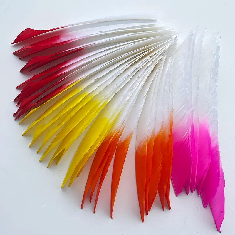 50Pcs Full Length (7-10 Inch) Archery Fletches Natural Turkey Feathers Hunting Arrow Fletching for Bow DIY Accessories