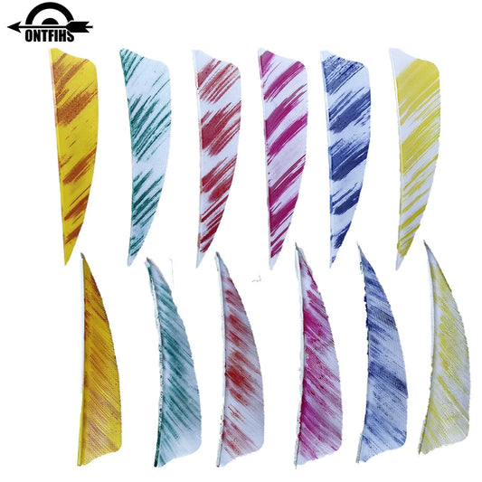 50Pcs 3inch Camo Shield Arrow Fletching Turkey Feathers DIY Accessories Hunting Shooting