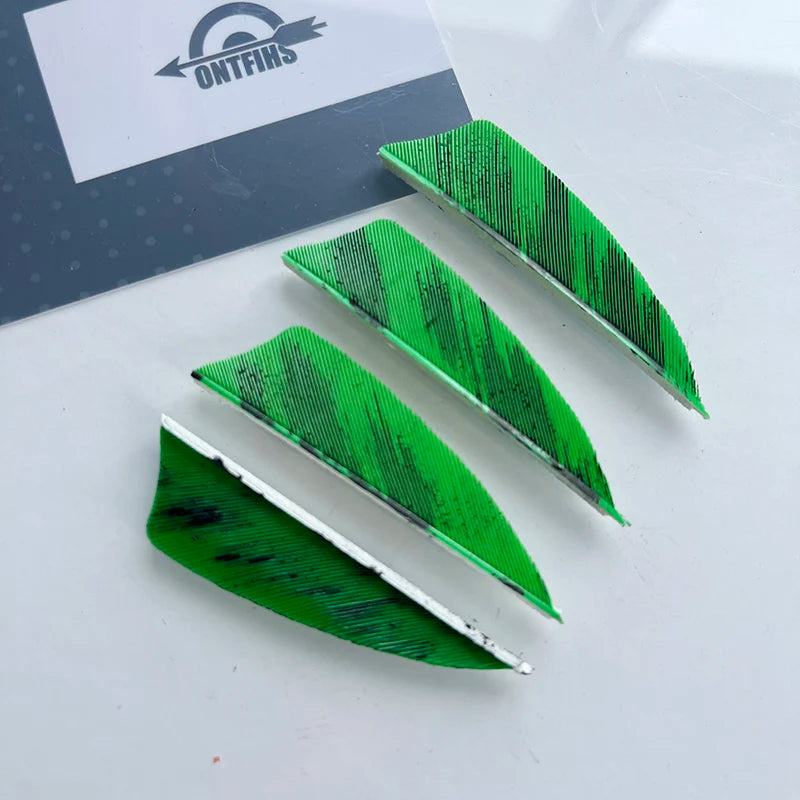 ONTFIHS 2" Shield Ink Painting Arrow Feathers Fletchings