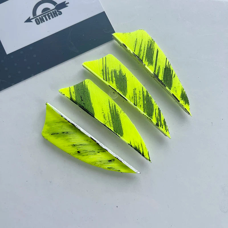 ONTFIHS 2" Shield Ink Painting Arrow Feathers Fletchings