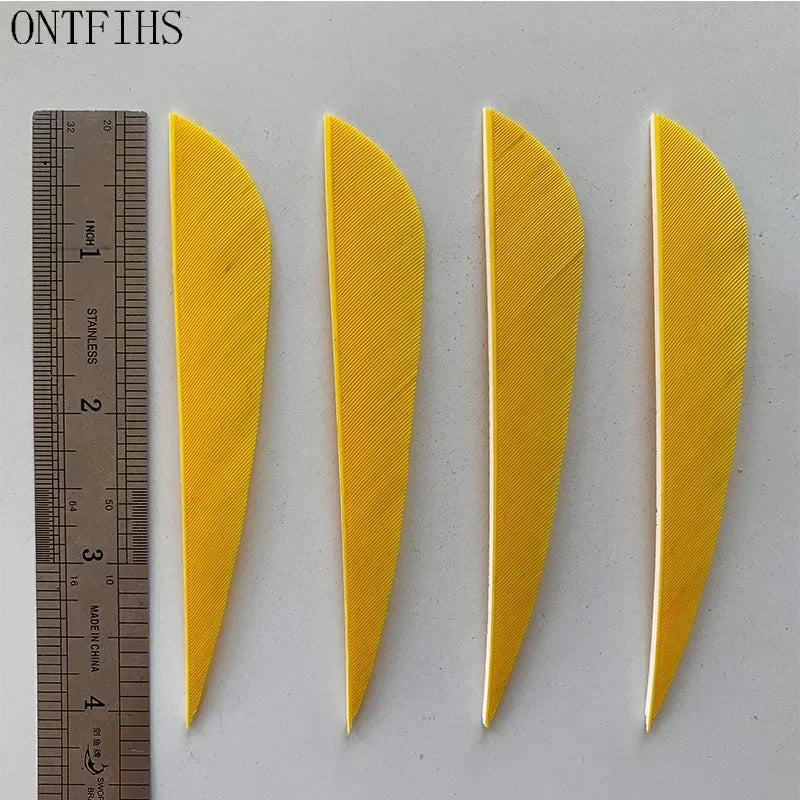 ONTFIHS 4" Solid Color Parabolic Arrow Feathers Fletchings