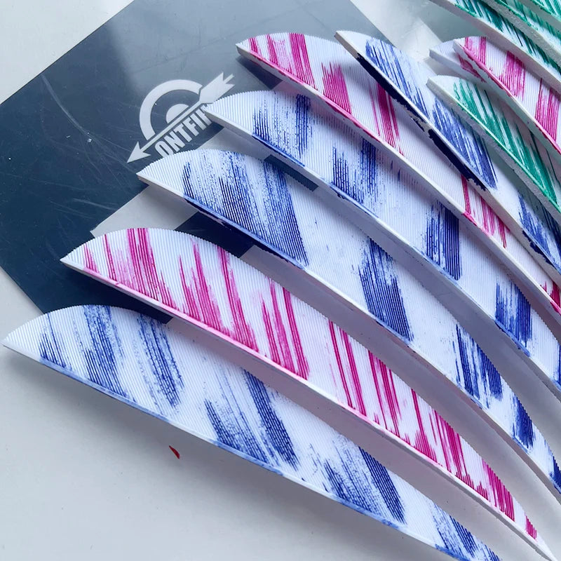 50Pcs 4'' Camo Parabolic Arrow Fletching Turkey Feathers Archery DIY Accessories Hunting Shooting