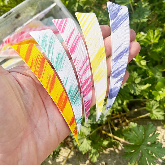 50Pcs 4inch Camo Shield Arrow Fletching Turkey Feathers DIY Accessories Hunting Shooting