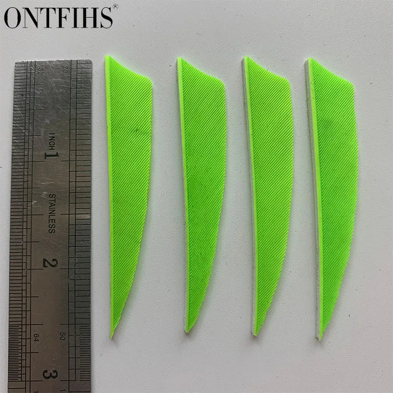 ONTFIHS 2.5" Solid Color Shield Arrow Feathers Fletchings