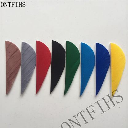 2 inch parabolic arrow feathers for traditional archery
