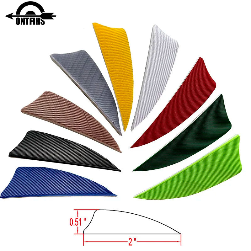 solid color shield arrow feather fletchings