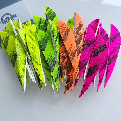 2.5 inch archery arrow feathers parabolic cut