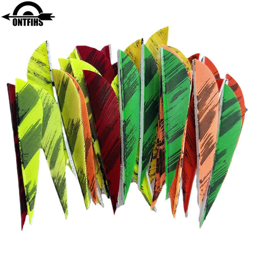 2.5 inch camo parabolic arrow feathers turkey feather fletching